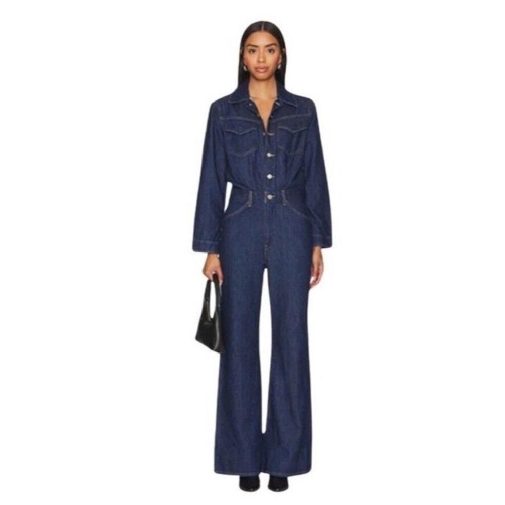 NWT Levi’s Weather Denim Jean Jumpsuit in Let’s Get‎ Lost Again Dark Wash.